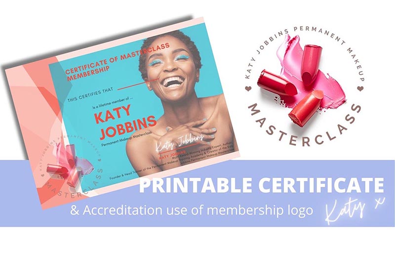 Katy Jobbins Masterclass Certificate